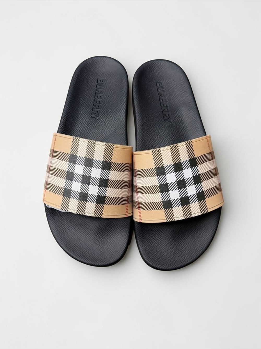 Burberry Check Slides Unisex